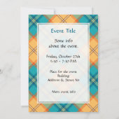 キングフィッシャータータンチェック招待状 招待状 (裏面)