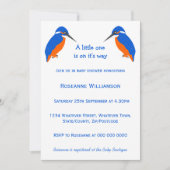 キングフィッシャーデザインベビーシャワー 招待状 (正面)