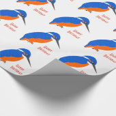 キングフィッシャーデザイン誕生日プレゼント ラッピングペーパー (角)