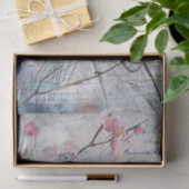 キングフィッシャーバードピンクの花フランスのの切り離し工芸 薄葉紙 (ギフト)