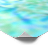 キングフィッシャーバードブルー抽象芸術 ポスター (角)