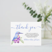 キングフィッシャーブルーバード葬儀ありがとうノートカード サンキューカード (スタンド正面)