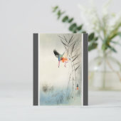 キングフィッシャー狩り – 大原小村 – 木炭 ポストカード (スタンド正面)