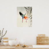 キングフィッシャー狩り（拡大） – 大原小村 –  ポスター (キッチン)