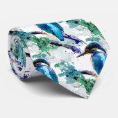 キングフィッシャー鳥グラフィックアート野生動物アート ネクタイ (ロール)