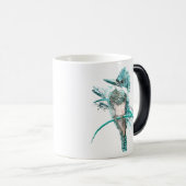 キングフィッシャー鳥グラフィックアート野生動物アート モーフィングマグカップ (正面右)