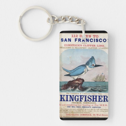 キングフィッシャー・クリッパー帆船1855 キーホルダー (正面)