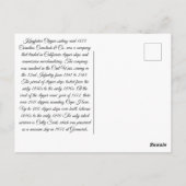 キングフィッシャー・クリッパー帆船1855 ポストカード (裏面)