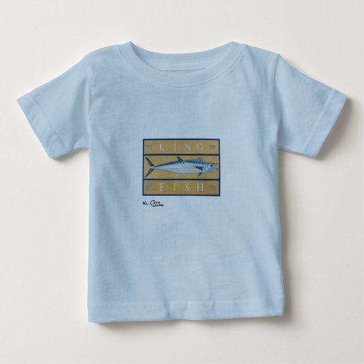 キングフィッシュの乳児の服装 ベビーTシャツ (正面)