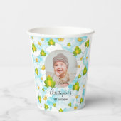 キングフロッグベビーフォトブルーウォーター色 紙コップ (裏面)