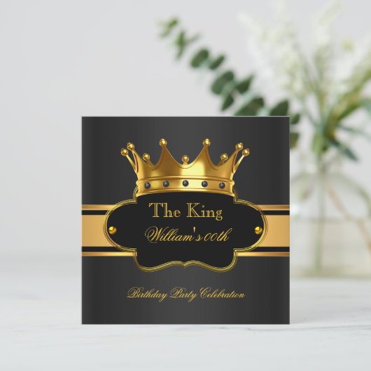 キングブラック王室の金ゴールドバースデーパーティーメンズマン 招待状 (スタンド正面)