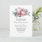 キングプロテアウォーターカラーフローラ結婚式招待状 招待状 (スタンド正面)