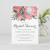 キングプロテアウォーターカラーボタニカルブライダルシャワー 招待状 (スタンド正面)