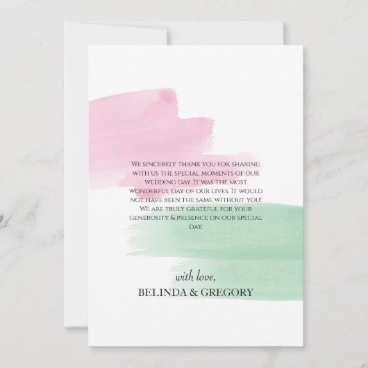 キングプロテアウォーター結婚カラーサンキューカード サンキューカード (正面)