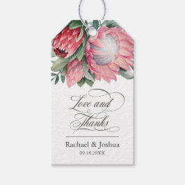 キングプロテア水彩植物体ありがとう ギフトタグ