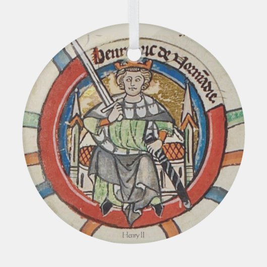 キングヘンリーIIガラスのクリスマスオーナメント ガラスオーナメント (正面)
