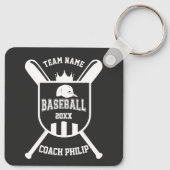キングベースボールコーチのチームのシーズンの終わりカスタムのギフト キーホルダー (裏面)