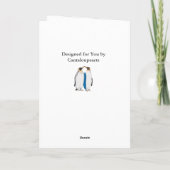 キングペンギンと大きなムーンバレンタイン シーズンカード (裏面)