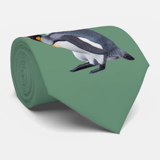 キングペンギンのネクタイ(緑) ネクタイ (ロール)