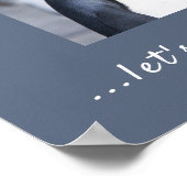 キングペンギンの写真の外は寒くて文字 ポスター (角)