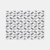 キングペンギン逆上のフリースブランケット(色を選んで下さい) フリースブランケット (正面(横))