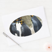 キングペンギン 楕円形シール (封筒)