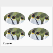 キングペンギン 楕円形シール (シート)
