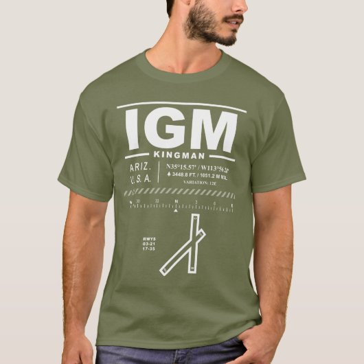 キングマン空港IGM Tシャツ (正面)