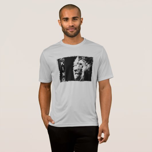 キングメンズスポーツテック競合他社シルバーテンプレート Tシャツ (正面フル)