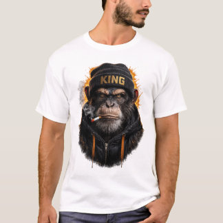 キングモンキースモーキング - ストリートの王様 Tシャツ