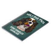 キングユニークチャールズカバリエ醜い犬の顔 ノートブック (左側)