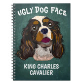 キングユニークチャールズカバリエ醜い犬の顔 ノートブック (正面)