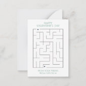 キングライオンユーが教室のバレンタインカード ノートカード (裏面)