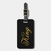 キングラゲッジタグ(革ひも付き) ラゲッジタグ (正面縦)