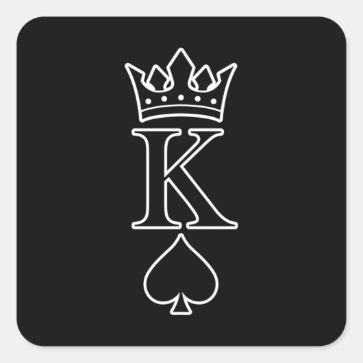 キングラブバレンタインロマンティックバレンタインデーカップル スクエアシール (正面)