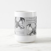 キングリア引用文グレー、黒、白マグカップ コーヒーマグカップ (中央)