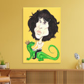 キングリザードロックスターカリカチュアスケッチキャンバス キャンバスプリント (インサイチュ (リビング))