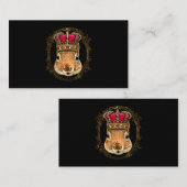 キングリスCrownQueenリス動物を着て3 名刺 (正面/裏面)