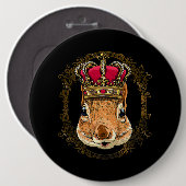 キングリスCrownQueenリス動物を着て3 缶バッジ (正面&裏面)