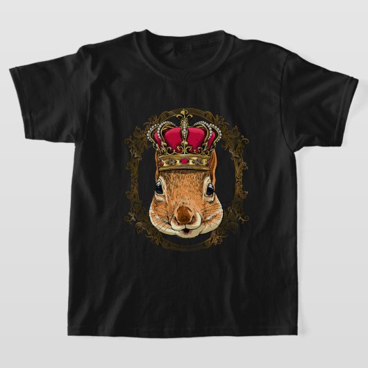 キングリスCrownQueenリス動物を着て3 Tシャツ (レイダウン)