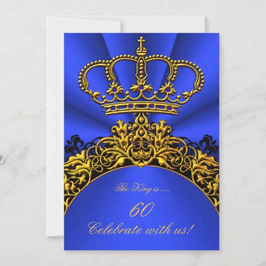 キングリーガルクイーン金ゴールド王室のブルーバースデーパーティー3 招待状 (正面)