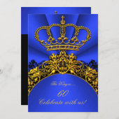 キングリーガルクイーン金ゴールド王室のブルーバースデーパーティー3 招待状 (正面/裏面)