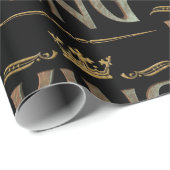 キングロイヤリティレタリングクラウン父の日愛 ラッピングペーパー (ロールコーナー)