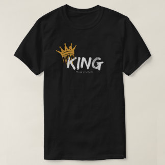 キングロゴデザイン半袖ブラックTシャツ Tシャツ