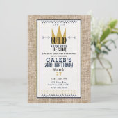 キングワイルドモノ金ゴールドクラウンバーラップパーティー写真 招待状 (スタンド正面)