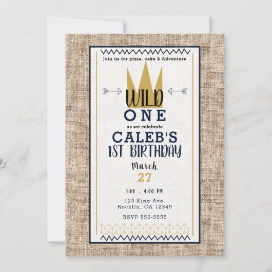 キングワイルドワンThing金ゴールドクラウン1STパーティー写真 招待状 (正面)