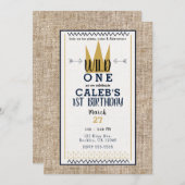 キングワイルドワンThing金ゴールドクラウン1STパーティー写真 招待状 (正面/裏面)