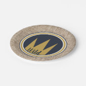 キングワイルドthing金ゴールドクラウンバーラップ誕生日パーティー ペーパープレート (アングル)