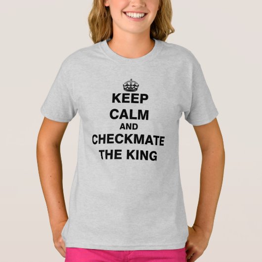キング保を落ち着かせてチェックメイトする Tシャツ (正面)