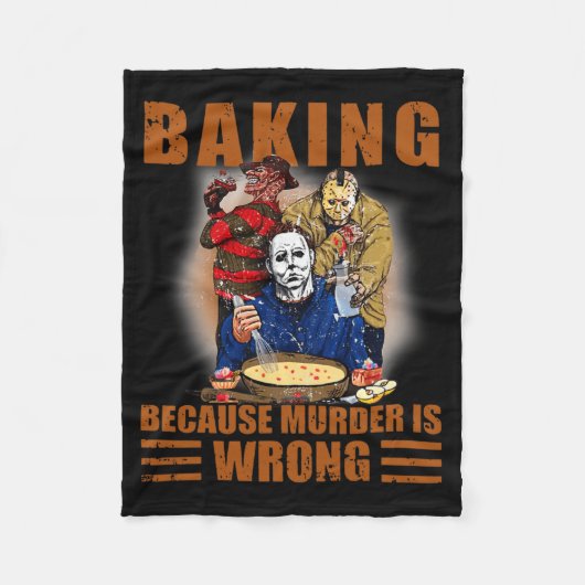 キング殺人は間違ったおもしろいハロウィン フリースブランケット (正面)